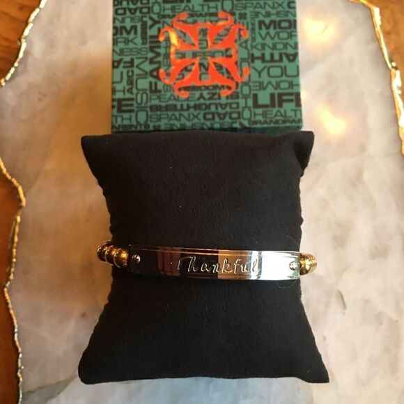 “THANKFUL” RUSTIC Cuff Regifter Silver - Picture 5 of 10